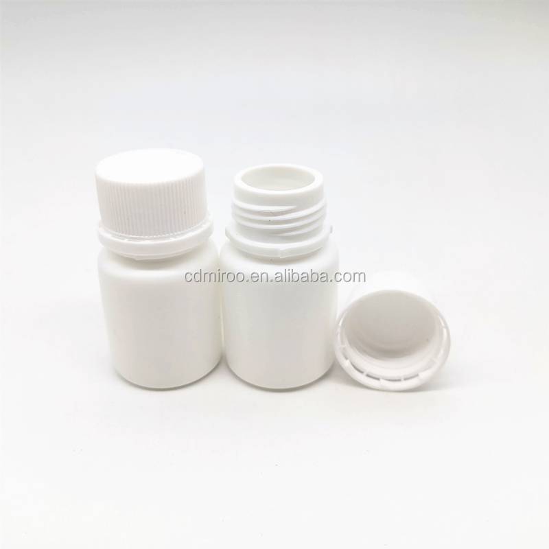 20cc Hdpe Medicine Pill Bottles Plastic Bottle Capsule Tamper Proof Screw Cap With Sealer